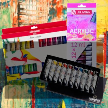 Akrylfarve gaveæsker / Sæt