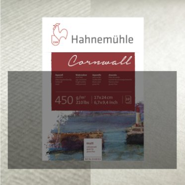Cornwall 450g Akvarelpapir - Glat & Ru