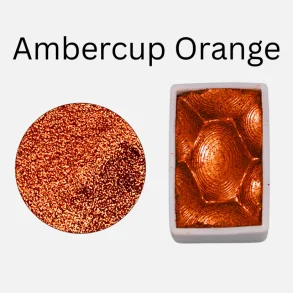 Skrim Ambercup Orange � Skinnende/Glimmer Akvarelfarve (Helpan)