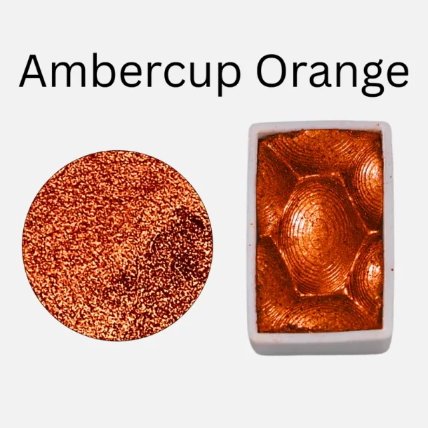 Skrim Ambercup Orange � Skinnende/Glimmer Akvarelfarve (Helpan)