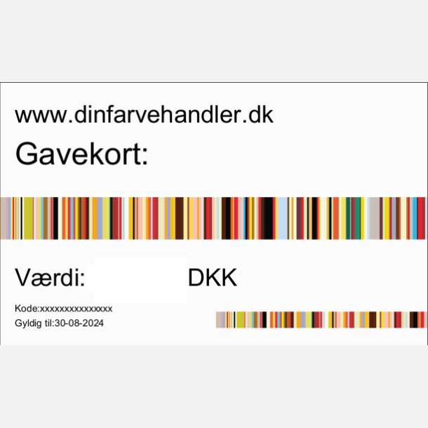 Gavekort til www.dinfarvehandler.dk