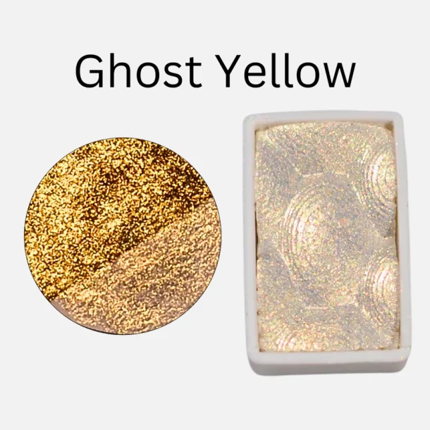 Skrim Ghost Gold (yellow) � Skinnende Perlemorsfarve (Helpan)