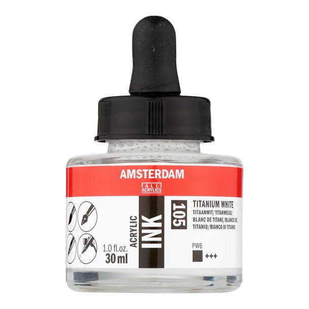 Amsterdam Ink 30ml - 105 Titanium White