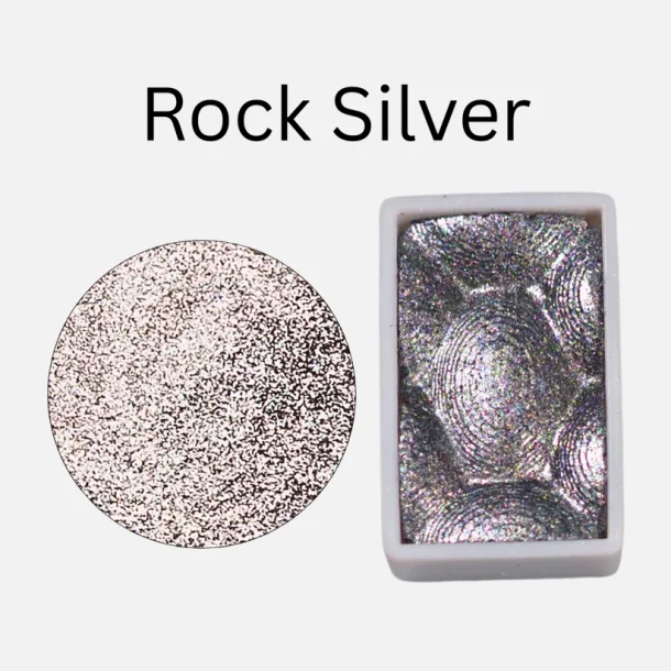 Skrim Rock Silver � Skinnende/Glimmer Akvarelfarve (Helpan)