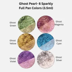 Skrim Ghost Pearl  Skinnende Perlemorsfarver. Akvarelst med 6 helpans