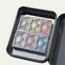 Skrim Ghost Pearl  Skinnende Perlemorsfarver. Akvarelst med 6 helpans