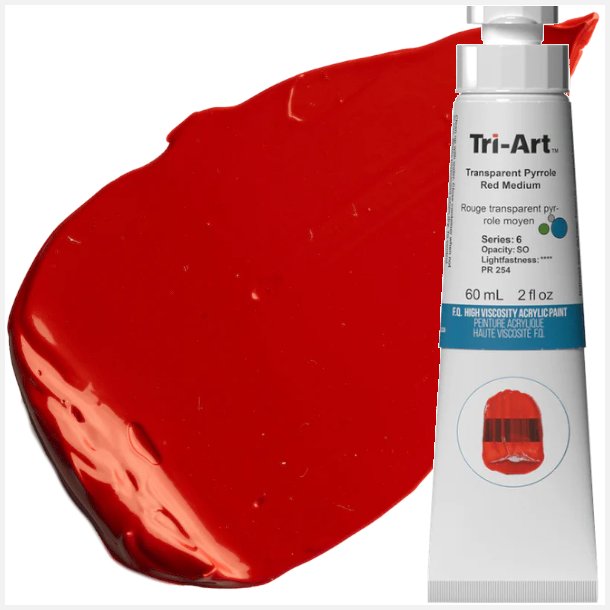 Tri-Art HV Transparent Pyrrole Red Medium 60mL