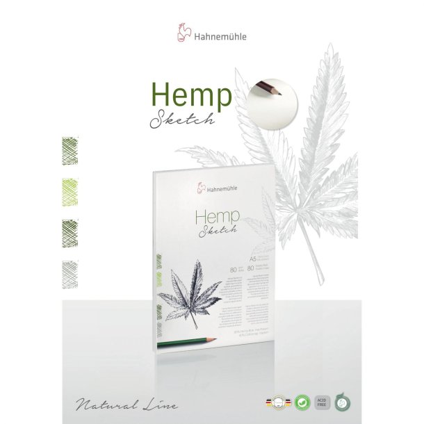 Hahnem�hle Hemp Skitsepapir A5 (80 ark)