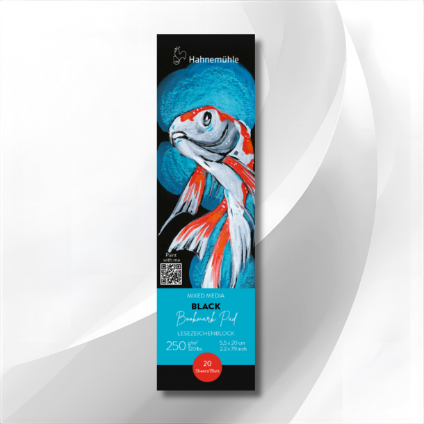 Bogm�rke Akvarelblok Sort 5,5x20cm