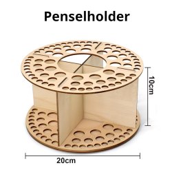 Penselholder i tr� (Saml selv - Det er let)