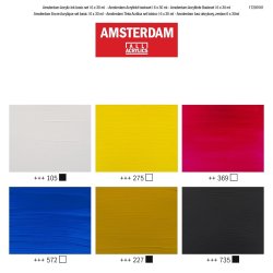 Amsterdam Ink Basic St 6x30ml m/pipette