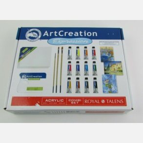 Talens Art Creation Expression Akrylfarve st 12x12ml, maleplader, pensler m.m.