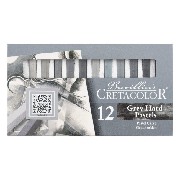 Cretacolor Hard (Carr)-Pastelst 12 stk. gr farver