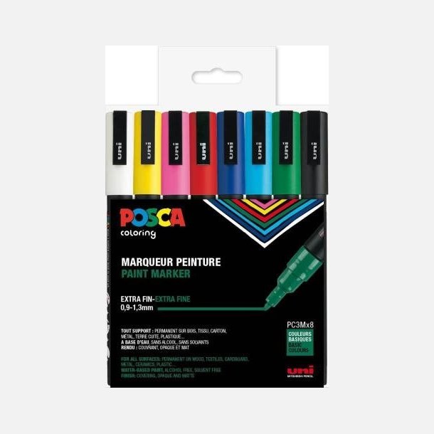 Posca st 3M - Standard farver - 8 stk