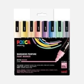 Posca st 5M - Pastel farver - 8 stk
