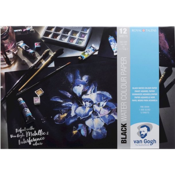 Van Gogh Sort Akvarelpapir 360gr A4